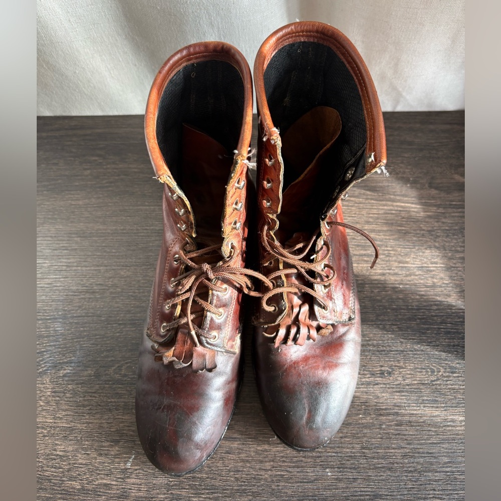 Vintage J Chisholm Packer Ranch Boots 74990 Size US 8 Men’s - Picture 6 of 12